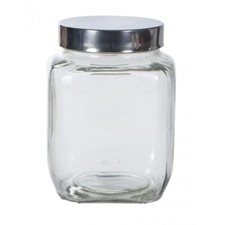 6x Glass Storage Jar Cannister