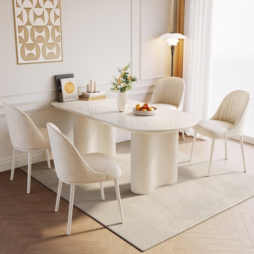 Oval dining table for 6 - dining,