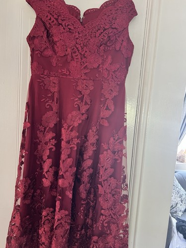 Quiz burgundy fit - quiz, flare