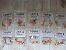 Sea fishing Rigs x 10 Flatfish Rigs - Flounder, Dabs, Plaice, sz 4 - 1 hks