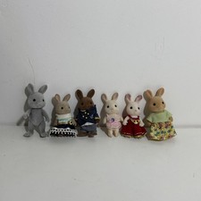 Vintage Sylvanian Families Mixed Style Rabbit Figures X 6