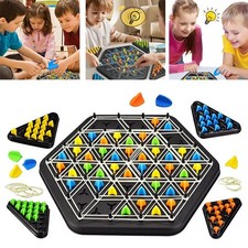 Funny Chain Triangle Game Interactive Peg Game Triangle Chess Board Game XM Gift
