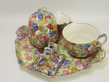 ROYAL WINTON 20TH CENTURY BREAKFAST SET FOR ONE IN CHINTZ 'SWEET PEA' PATTERN
