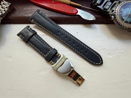 21mm tudor strap - 21mm, blue