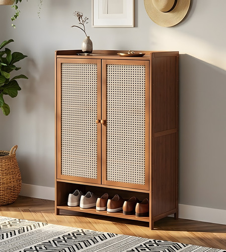 Bamboo shoe cabinet - bamboo,
