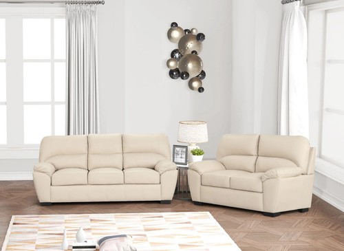 New beige 2pc sofa - beige, loveseat
