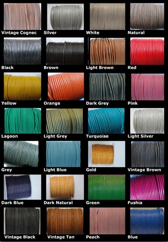 Round leather cord 100 - round,
