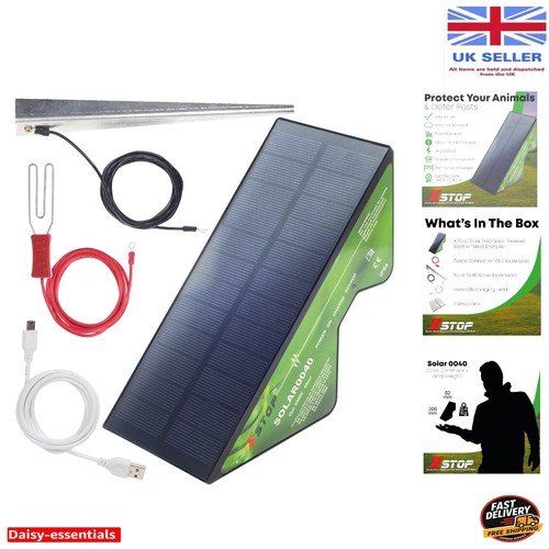 Solar powered electric fence - powered,