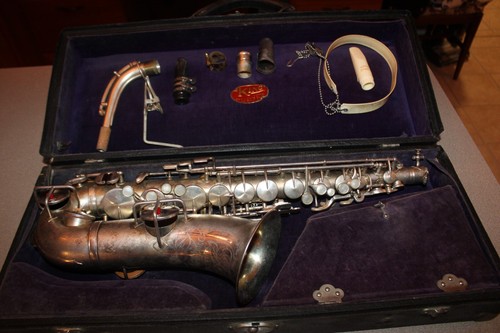 Vintage 1925 king silver alto - vintage,