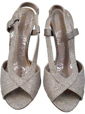 Glitter Peep Toe Sandals High