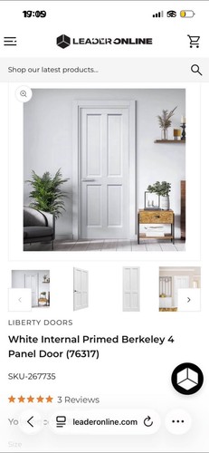 Berkeley white internal door - berkeley,