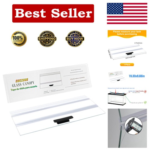 33x9 65in clear tempered - 19.33x9.65in,