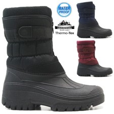 LADIES SNOW BOOTS WINTER WATERPROOF MUCKER SKI THERMAL WELLINGTONS FUR WARM SIZE
