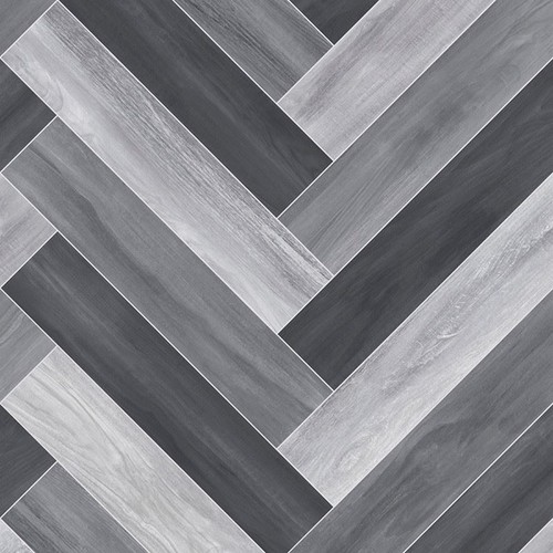 Grey wood herringbone vinyl - grey,