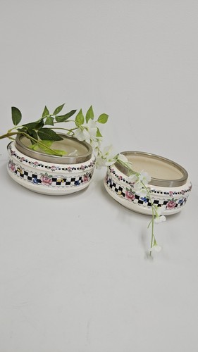 Pair vintage devon ware ascot - ware,