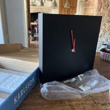 Karlsson Chalkboard Square Wall Clock Box 32 - 32cm x 32cm - Chalk included