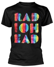 Radiohead Rainbow Cut Out Black T-Shirt NEW OFFICIAL