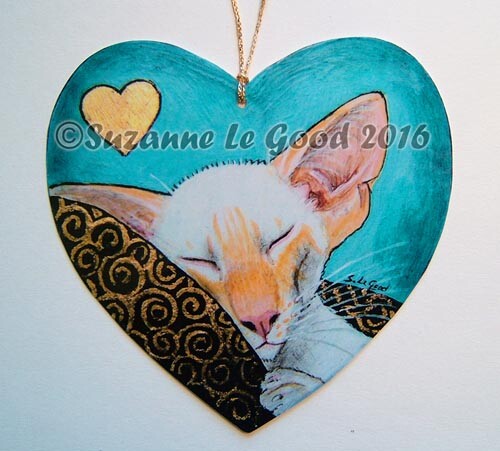 Siamese cat redpoint - , heart