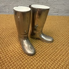 Silver Plated Stirrup Cups Hunting/Riding Boot Shaped Shot Measure By Grenadier