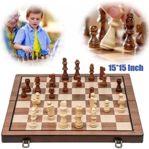 Magnetic wooden chess - wooden,