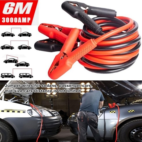 Heavy duty jump leads car - 6m,