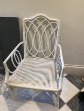 Faux Bamboo White Chair With