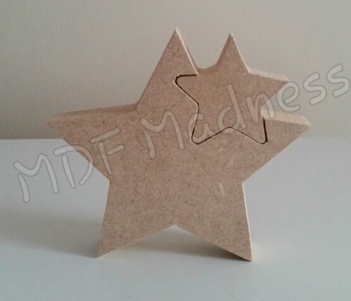 Wooden craft shape mdf star - wooden, shape.