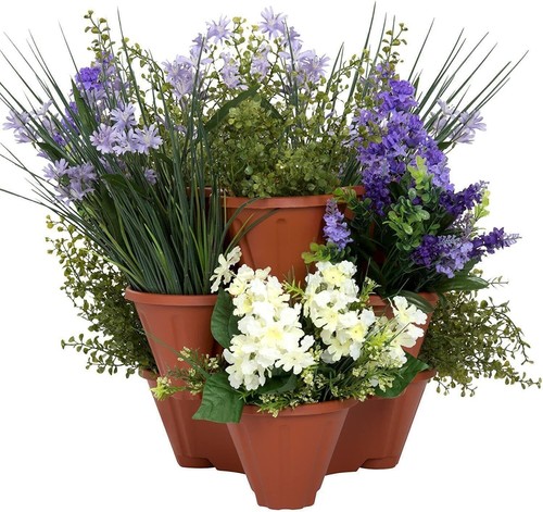 Stacking plant pots trio - pots,