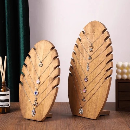 Walnut wood necklace - walnut,
