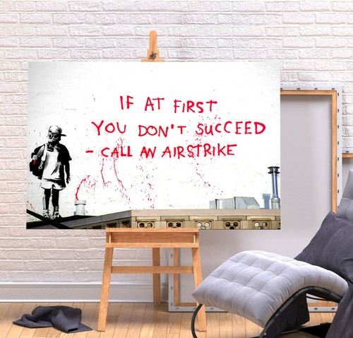Banksy call airstrike - an, airstrike-