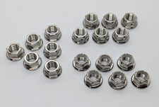 R1 Titanium rear sprocket nut kit all years Ti standard Nyloc drilled Yamaha YZF