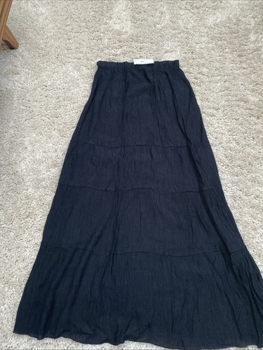 Black maxi gypsy tiered - tiered, skirt