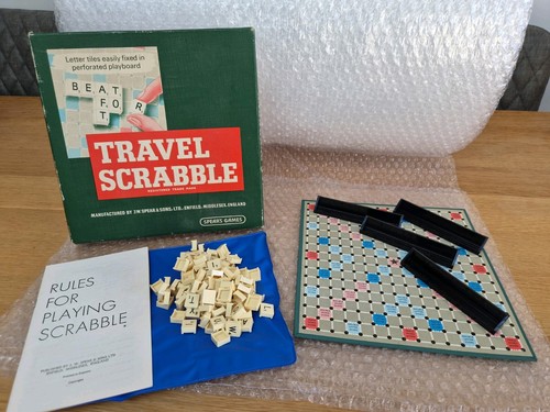 Vintage travel scrabble board - vintage,