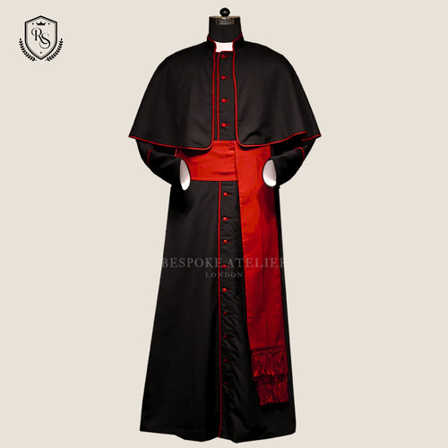 Black with red - with, cassock