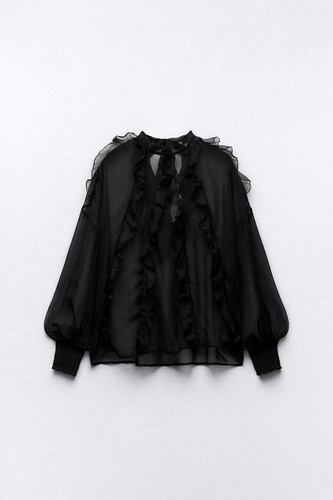 Zara sheer blouse - zara, shirt