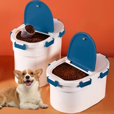 Pet Food Storage Container 4-10KG Dog Cat Animal Bin Dry Feed Seed AirTight Seal