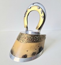 Antique WW1 R.F.A. Farriers Shop No.4 A.G. Brass Taxidermy Horseshoe Watch Rest