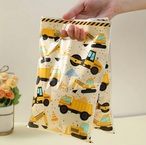 Construction digger party bag - party,