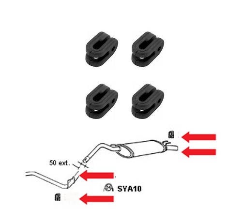 Full set exhaust - full, rubber