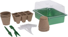 Garden Growing Pots Set Tray Nursery Plug Seed Seedling Plastic Plant Pots 17 pc