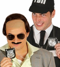 Fancy Dress Police PENDANT NECKLACE Badge Cop Warrant Card Detective ID Cop