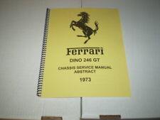 FERRARI 246 DINO ABSTRACT SERVICE MANUAL 246GT 246GTS 308 250 275 330 365 512 