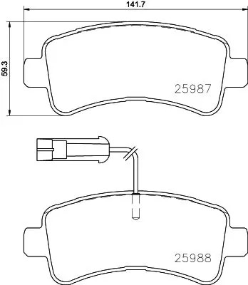 Brake pads 8db 355 024 - pads, 024-871