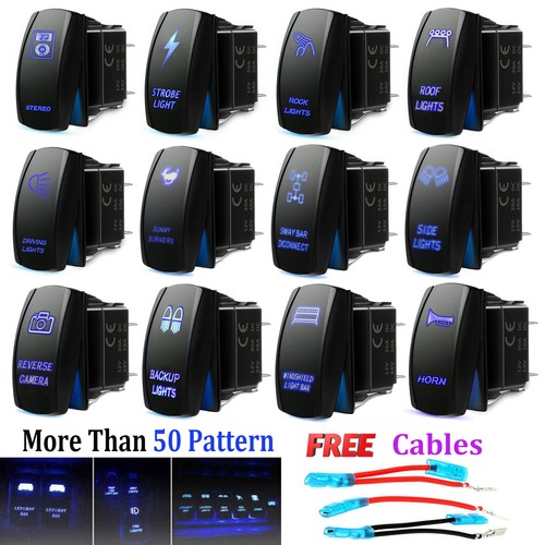 Rocker switch off dual blue - on-off,