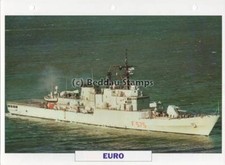 1982 EURO Maestrale-Class Frigate Ship / Italy Warship Photograph Maxi Card