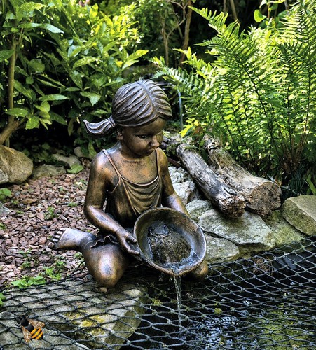 Girl with bowl - bowl, spitter