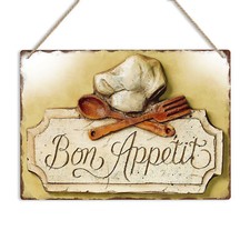 BON APPETIT Vintage Metal Sign