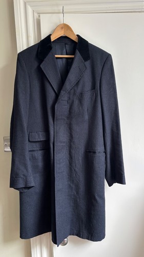 Mens blue pinstripe covert