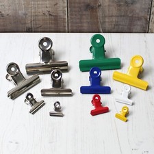 Paper Binder Letter Clips in 10 Options Silver or Coloured Bulldog Clamps