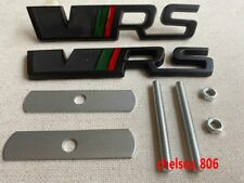 Black VRS 3D Front Grill And Rear Boot Emblem Badge Kit For Skoda Fabia Octavia